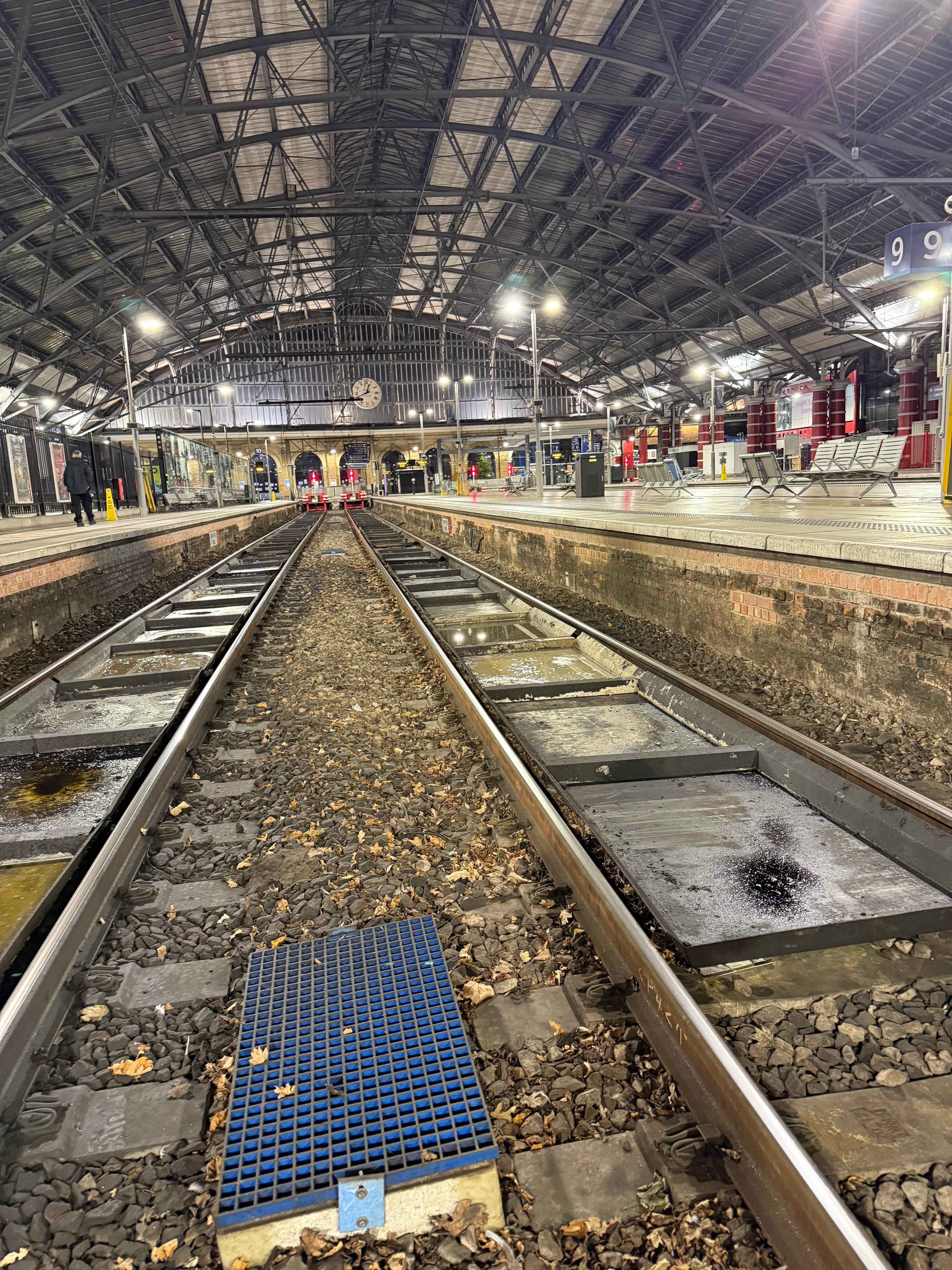 Station platform during a possession window