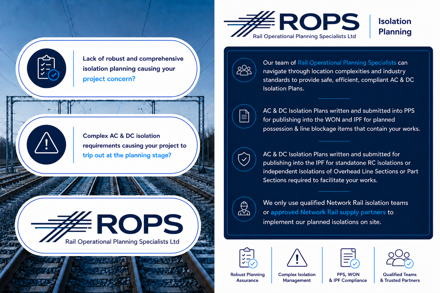 AC and DC rail isolation planning for railway infrastructure works — ROPS Liverpool