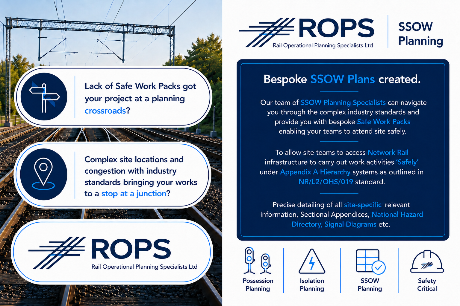 Safe System of Work planning and SSOW documentation for railway projects — ROPS Liverpool